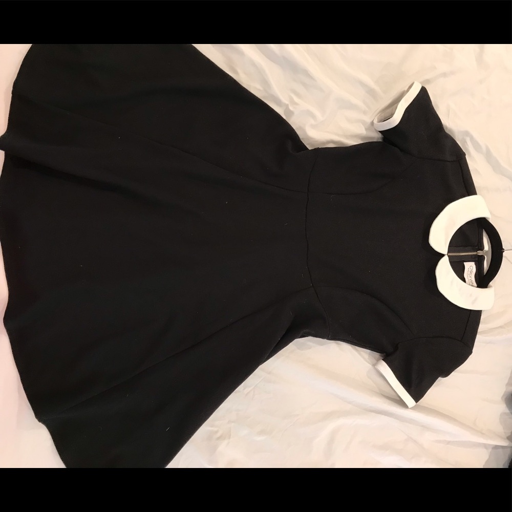 Gypsy warrior black dress white collar